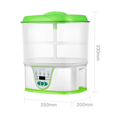 欧麦斯Y878家用豆芽机全自动双层大容量豆芽机多功能智能豆芽机顶纳豆机米酒机酸奶机(浅绿色)