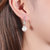 福相似 珍珠耳饰女时尚S925纯银贝珠合成珍珠耳环真银耳坠气质耳钩款(白色)第3张高清大图
