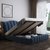 古宜 G330北欧式布艺床储物可拆洗简约现代单双人1.8米软包婚床主卧卧室家具(深蓝色1.5*2米普通款)第3张高清大图