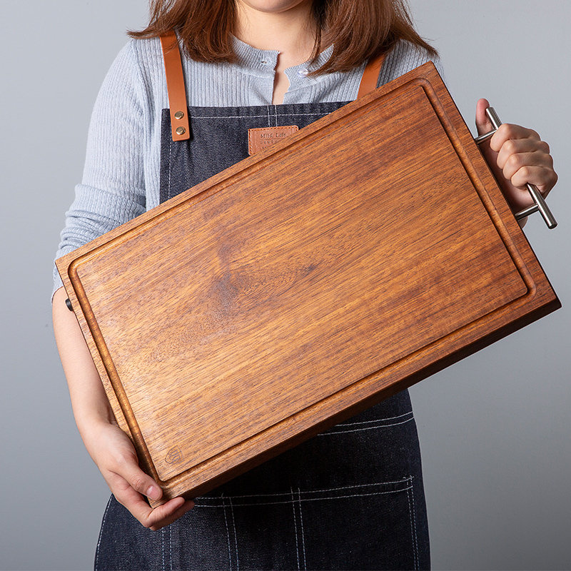 双枪黑金檀整木菜板家用防霉防开裂切菜板砧板耐砍耐剁案板抗菌实木