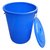 滋仁 万用连盖圆桶连盖 大号水桶垃圾桶塑料桶 蓝色(蓝色 60L)第5张高清大图