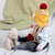 milky friends冬季宝宝星星针织毛线帽儿童保暖婴儿套头帽围巾(藏青色单帽 均码（44-52cm）)第5张高清大图
