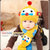 秋冬宝宝帽子男女婴儿帽子韩国儿童毛线帽围巾两件套0-3-6-12个月保暖(深蓝色)第4张高清大图