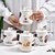 可爱猫咪马克杯卡通陶瓷杯子情侣男女水杯咖啡杯带盖勺早餐牛奶杯(168黑色猫咪（泡沫装）)第4张高清大图