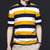 新款短袖T恤男2021夏季翻领polo衫休闲潮流男装中老年爸爸上衣  MD81177(褐色 L)第2张高清大图