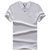 1785战地吉普AFSJEEP夏装新款V领短袖T恤衫 纯棉弹力男半袖polo衫(白色 L)第4张高清大图