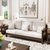 皮耐迪 美式实木沙发组合现代简约客厅整装1+2+3组合橡木布艺沙发(单人位)第4张高清大图