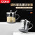 CCKO不锈钢调料罐组合套装调味瓶盐罐子家用味精调盒厨房玻璃CK9986(黑色三味高硼硅调味罐)第2张高清大图