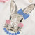 宝宝印花T恤春装新款女童童装儿童七分袖打底衫tx8201(90 粉兔气球)第3张高清大图
