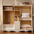 A家 家具 欧式衣柜衣橱木质法式卧室整体大衣柜子(5门衣柜 衣柜)第3张高清大图