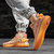 BEBEERU2021新款透气飞织椰子鞋350透明双色底男士运动鞋休闲潮流男鞋子  SXP2105(桔色 42)第5张高清大图
