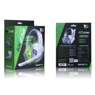 Salar/声籁 KX236头戴式游戏耳机 笔记本电脑耳麦带麦克风话筒USB耳麦(黑色)