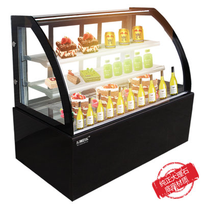 五洲伯乐（WUZHOUBOLE） 蛋糕柜面包展示柜风冷保鲜柜冷藏柜水果寿司陈列柜熟食柜 白色直角后开门(0.9米CLY-0.9A)