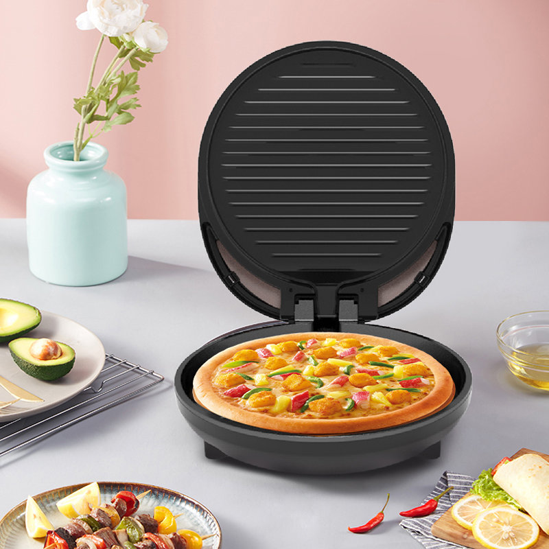 美的电饼铛mcjh3401双面加热多功能加深款煎烤机金色jh3401