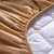 2022新款简约纯色单品床笠磨毛夹棉床垫保护套全包围床罩绗缝款(H-驼色)第3张高清大图