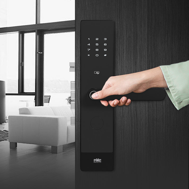 nvc雷士建装智能门锁指纹感应密码锁家用防盗可视监控眼摄像头锁a1
