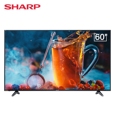 夏普（SHARP）60A5RD 60英寸日本原装面板4K超高清智能网络液晶平板电视机 新品(黑色 60英寸)