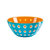 意大利guzzini 原装进口创意小吃碗家用水果碗甜品碗沙拉碗幻影波点碗 国美厨空间(橙蓝色 中号)第4张高清大图