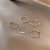 倾欣 珍珠五件套戒指精致轻奢小众设计ins潮2021年新款潮个性气质食指(银色 默认版本)第4张高清大图