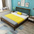 物槿 北欧实木床 LH-01(1.5米*2米胡桃色 单床+床垫+1床头柜)第4张高清大图