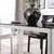 皇园（Huangyuan）餐桌椅组合 钢化玻璃现代简约时尚饭桌套餐黑白长方形搭配家具（一桌六椅3白3黑）8006(一桌六椅黑鳄鱼纹 默认)第3张高清大图