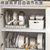 日式白色可伸缩锅盖架台面坐式砧板架多功能厨房置物沥水收纳架 白色款一套加多6隔断JMQ-1424第3张高清大图