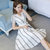 韩依诺2017夏装新款女装韩版时尚收腰V领镂空性感白色蕾丝连衣裙中长款m8g070(白色 M)