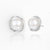 漂亮百合简雅花朵珍珠耳钉S925银天然淡水珍珠优雅耳饰(白色)第5张高清大图