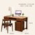 俊采云JCY-h44实木书桌办公桌学习桌电脑桌桌子1.35米+储物柜（单位：套）(胡桃木色)第4张高清大图