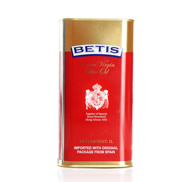 贝蒂斯BETIS特级初榨橄榄油橄榄油1L 罐装 橄榄油 植物油 食用油 新老包装随机发