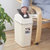 摇盖垃圾桶家用创意卫生间垃圾筒长方形简约带盖厕所北欧 G2610（10L）米灰色 JMQ-887第2张高清大图