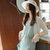 MISS LISA韩版时尚气质中长款连衣裙女式高腰打底裙黑色大摆裙EY3320(浅绿色 M)第4张高清大图