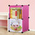 索尔诺卡通书柜儿童书架自由组合玩具收纳柜简易储物置物架柜子(A6102粉色 单排书柜)第5张高清大图