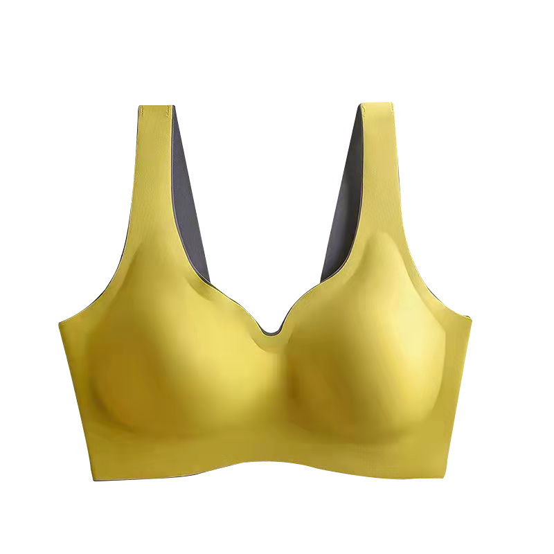 内衣女小胸聚拢背心式收副乳睡眠文胸黑色黑色m100斤以下70abc75ab