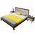 物槿 北欧实木床 LH-01(1.5米*2米胡桃色 单床+床垫+1床头柜)第5张高清大图