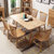 餐桌实木餐桌椅组合现代简约长方形饭桌北欧日式小户型餐厅家具橡胶木桌子(一桌四椅温莎椅1.2米原木色)第2张高清大图