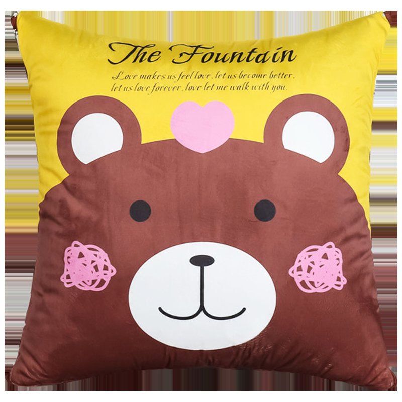 朵玛duoma舒适宝宝绒抱枕ln丽丝绒抱枕被萌萌熊默认