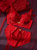 千奈美喜庆大红色内衣女蕾丝大胸显小全罩杯本命年结婚收副乳文胸(大红色 90C)第2张高清大图